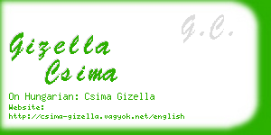 gizella csima business card